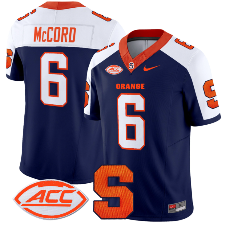 Kyle McCord Jersey #6 Syracuse Orange Vapor Limited College Football Navy Alternate