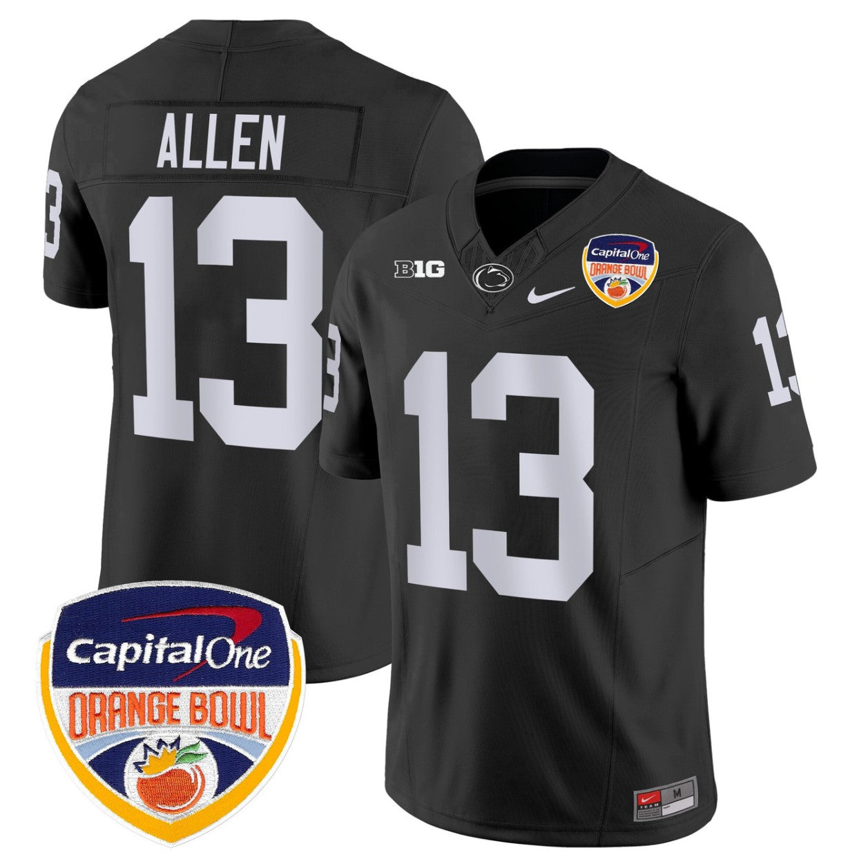 Kaytron Allen Jersey #13 Penn State Orange Bowl Patch Stitched Black