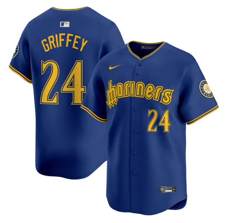 Ken Griffey Jr Jersey #24 Seattle Mariners 2025 Vapor Premier Limited Stitched Blue