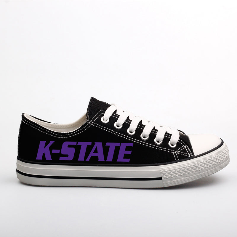Kansas State Wildcats Limited Print NCAA College Students Low Top Canvas Shoes Sport Sneakers