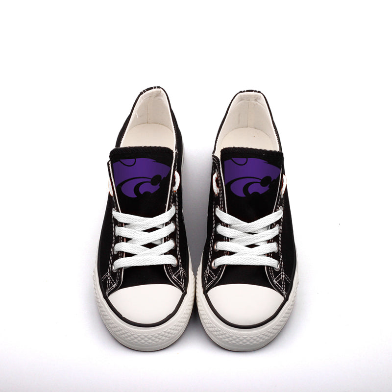 Kansas State Wildcats Limited Print NCAA College Students Low Top Canvas Shoes Sport Sneakers