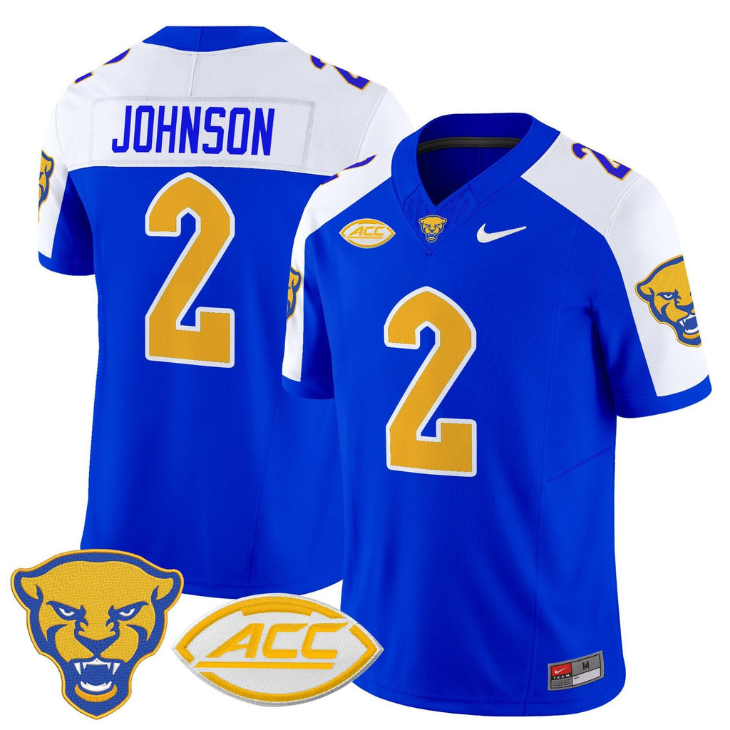 Kenny Johnson Jersey #2 Pittsburgh Panthers 2025 Limited Stitched Royal Alter