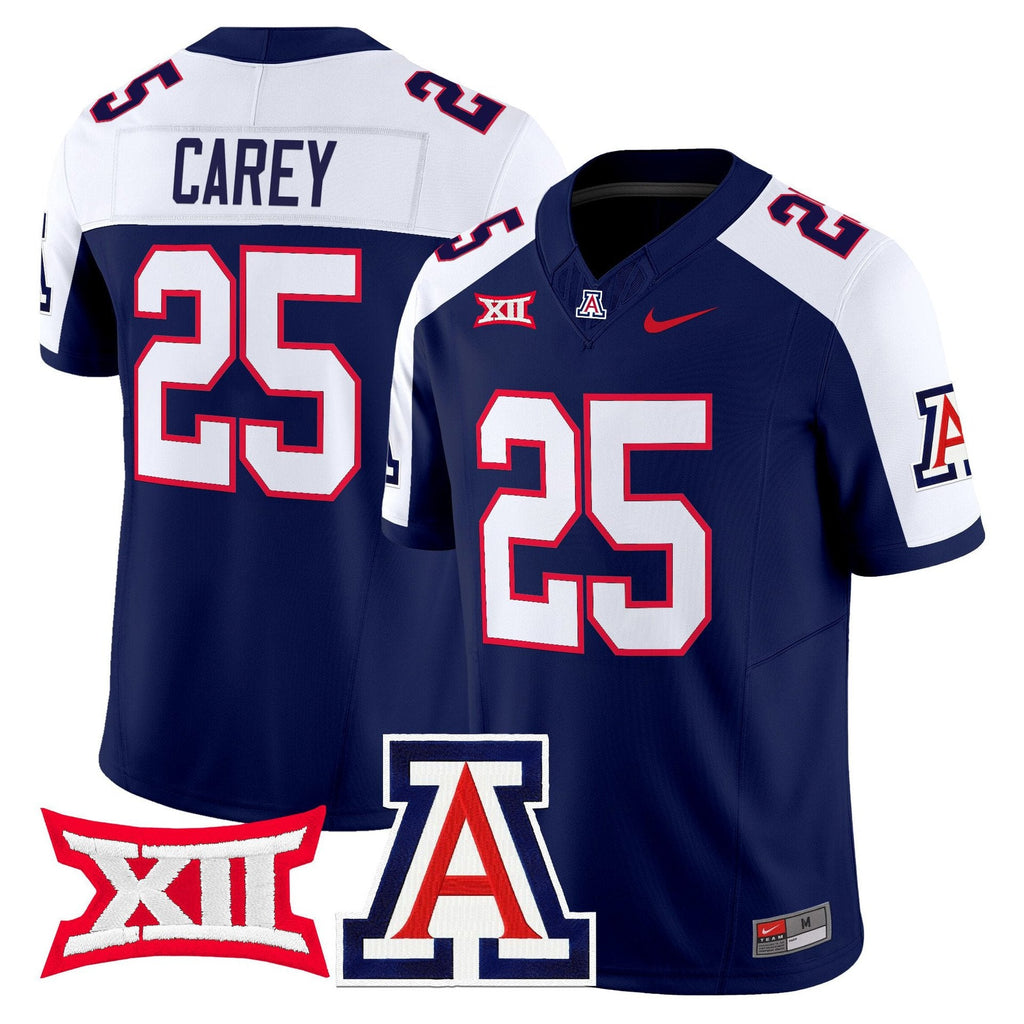 Ka'Deem Carey Jersey #25 Arizona Wildcats 2025 Limited Stitched Navy Alternate
