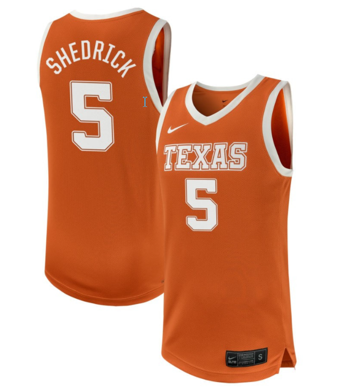 Kadin Shedrick Jersey #5 Texas Longhorns NIL Basketball Texas Orange