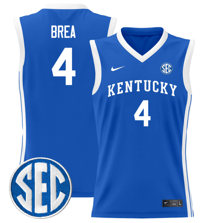 Koby Brea Jersey #4 Kentucky Wildcats Lightweight Basketball Royal
