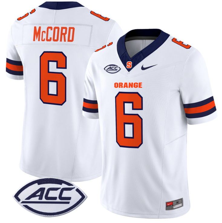 Kyle McCord Jersey #6 Syracuse Orange Vapor Limited College Football  White