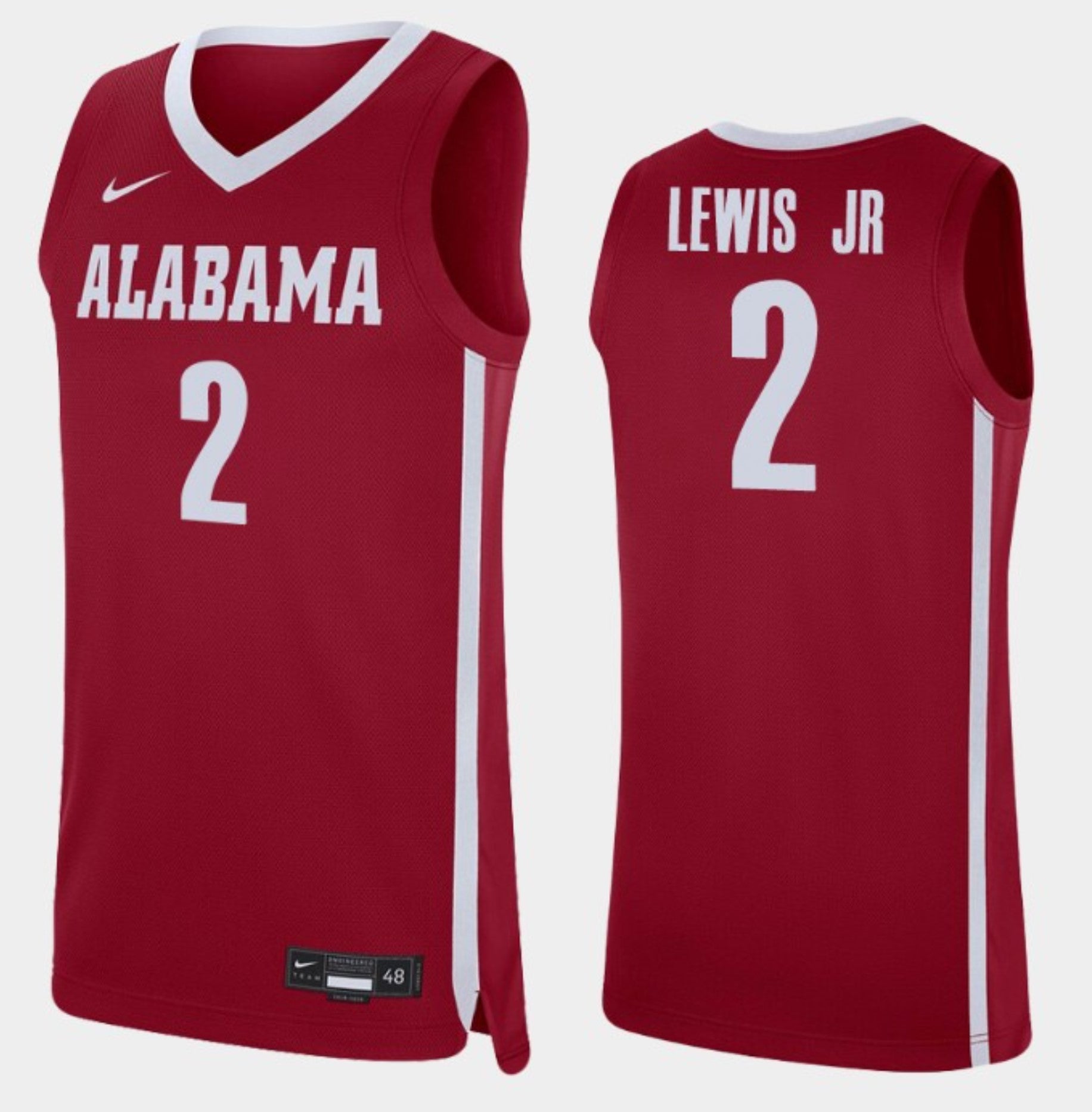 Kira Lewis Jr Jersey Alabama Crimson Tide College Basketball Replica Crimson #2