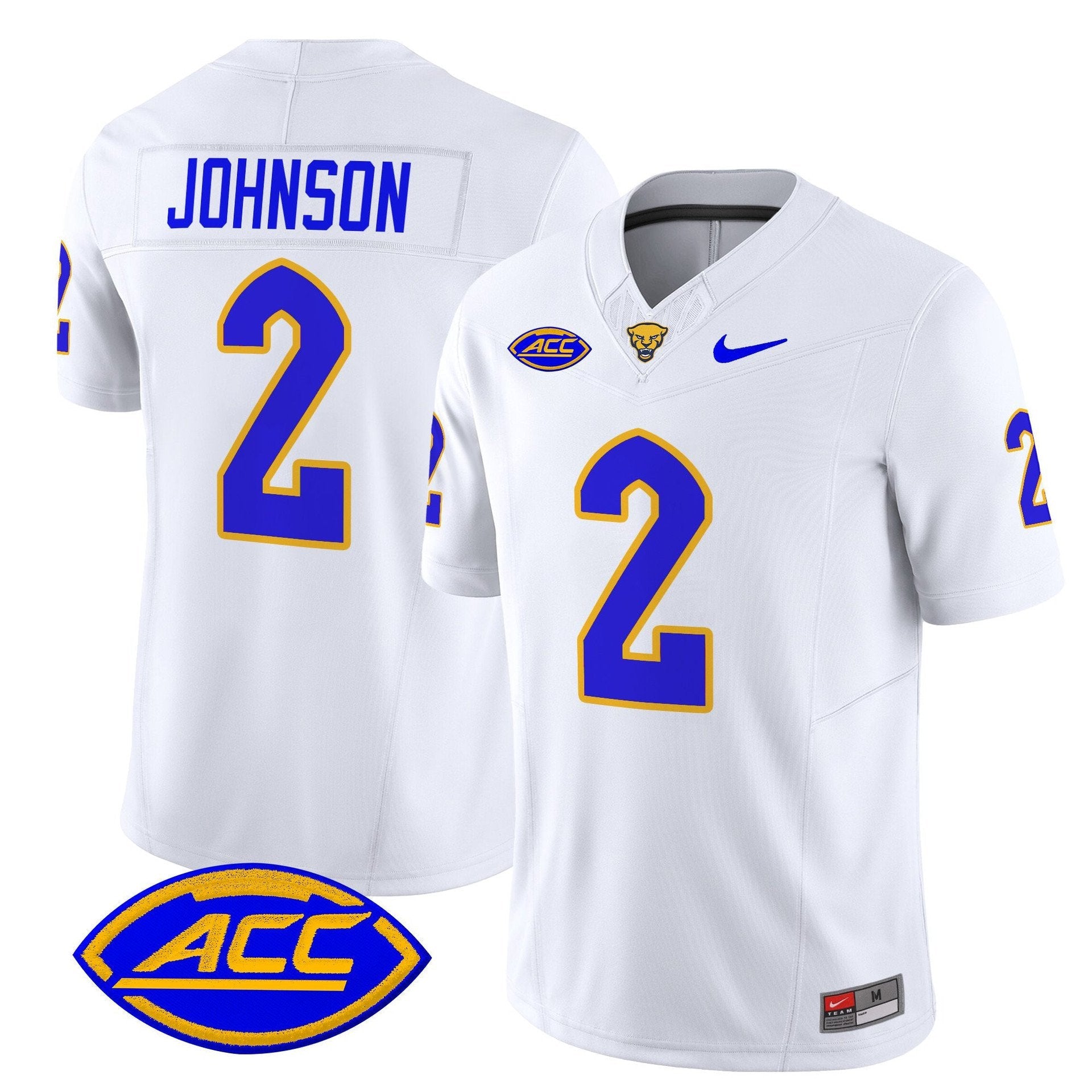 Kenny Johnson Jersey #2 Pittsburgh Panthers 2025 Limited Stitched White