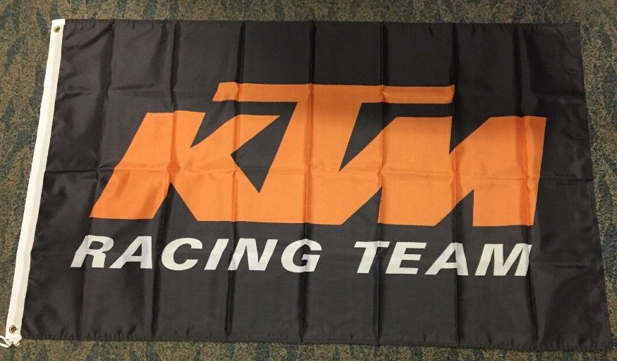 KTM Racing Style 1 Banner Flag - Team Motorbike Motor Cycle Bike Dirt Road Club 3x5ft