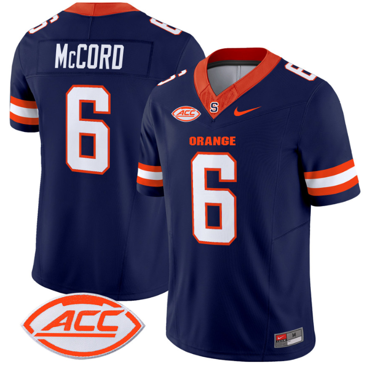 Kyle McCord Jersey #6 Syracuse Orange Vapor Limited College Football  Navy