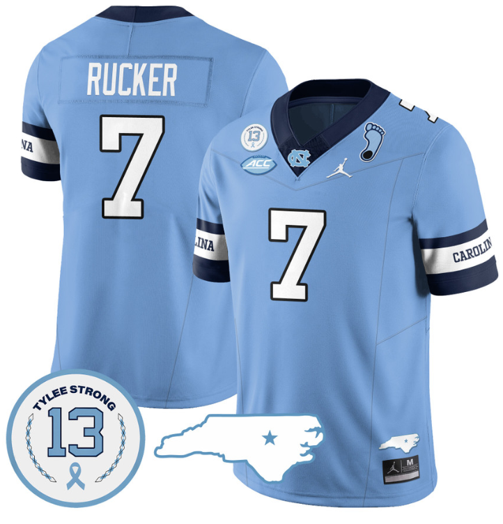 Kaimon Rucker Jersey #7 North Carolina Tar Heels Vapor College Football Stitched Alternate Blue