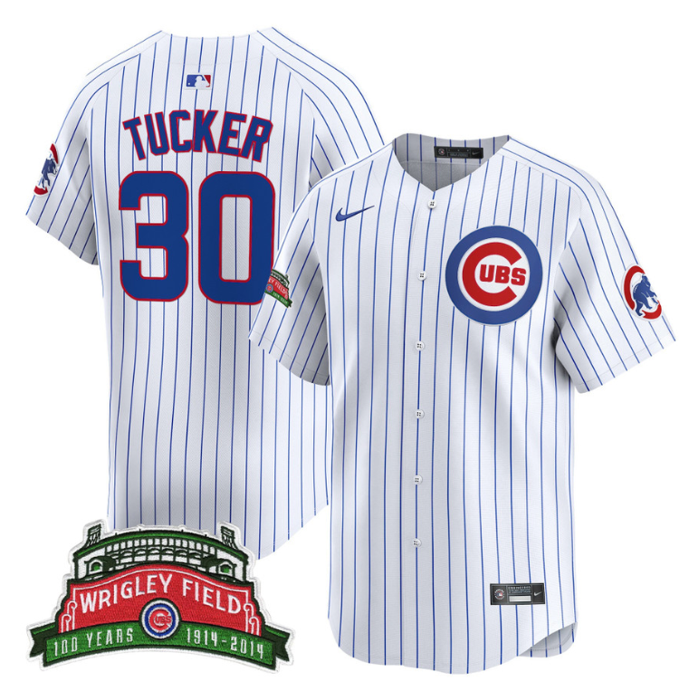 Kyle Tucker Jersey #30 Chicago Cubs Wrigley Field Style Vapor Premier Limited All Stitched Pinstripe