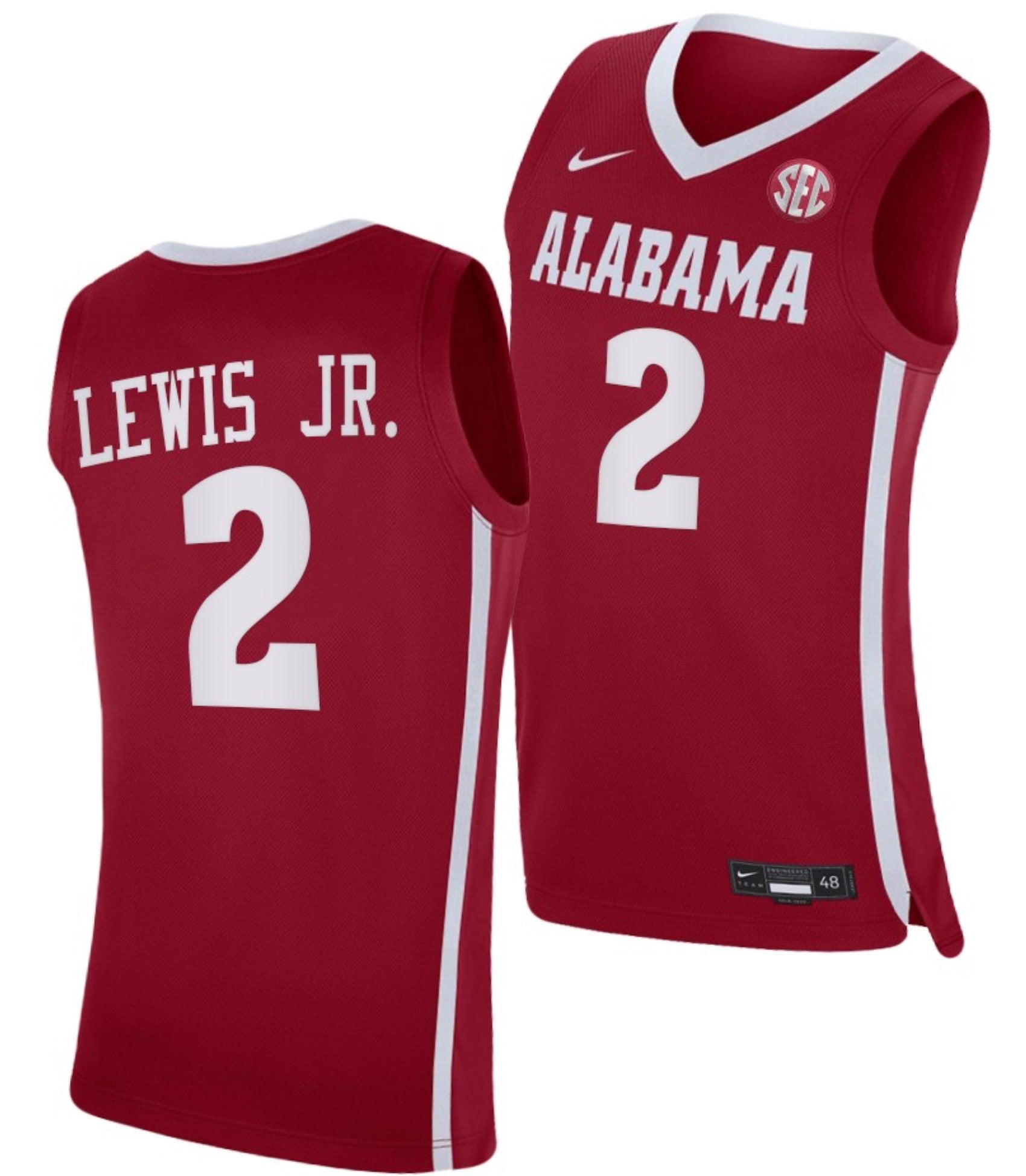 Kira Lewis Jr Jersey Alabama Crimson Tide College Basketball Crimson #2