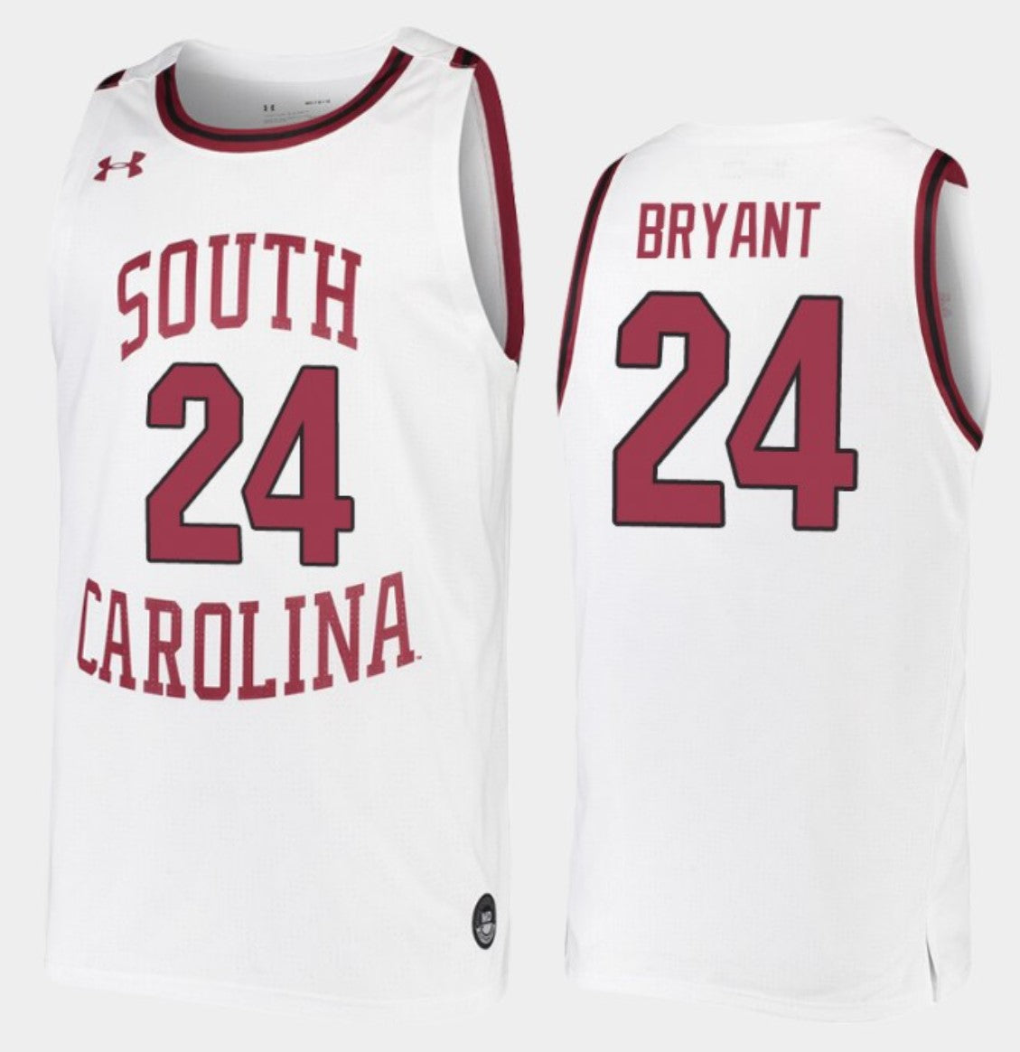 Keyshawn Bryant Jersey South Carolina Gamecocks College Basketball White Replica #24