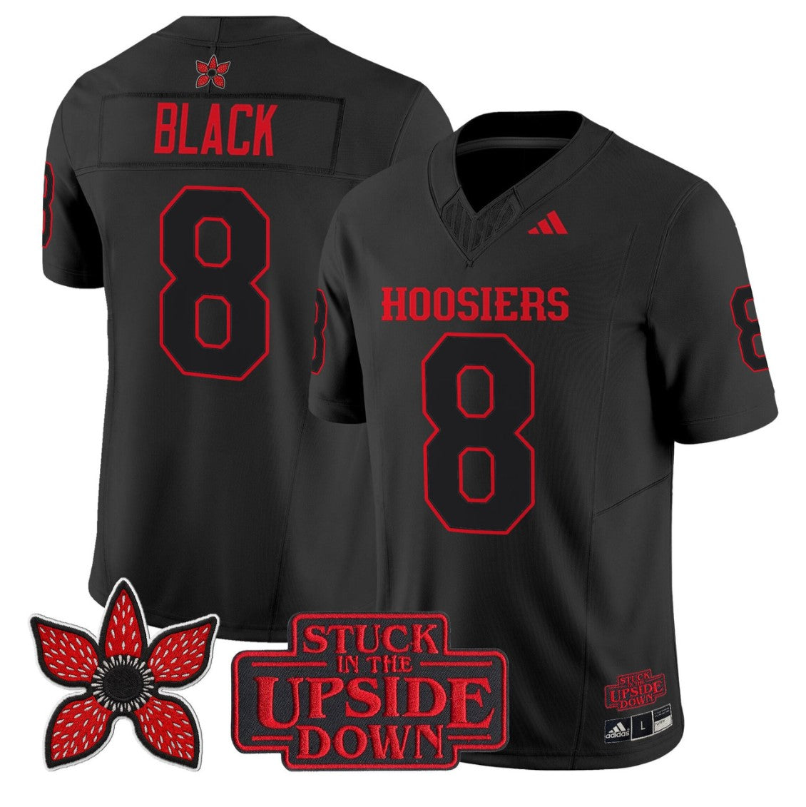 Kaelon Black Jersey #8 Indiana Hoosiers Stranger Things Edition Stitched