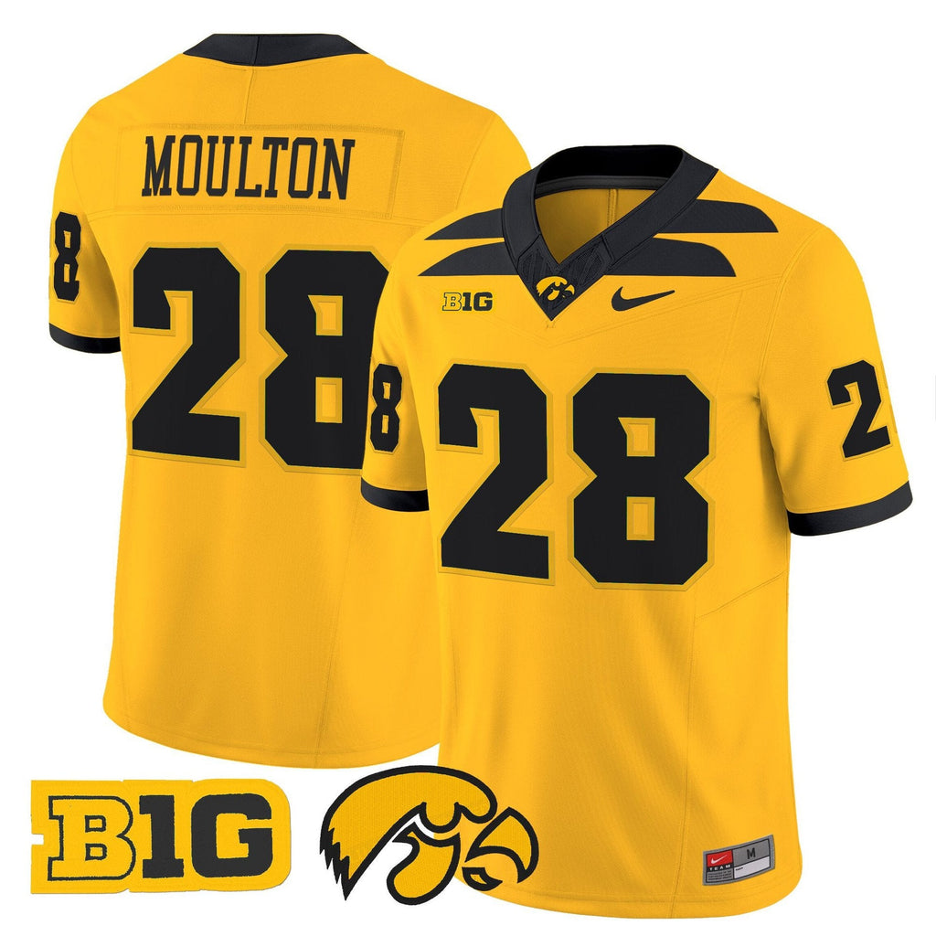 Kamari Moulton Jersey #28 Iowa Hawkeyes 2025 Limited Stitched Gold