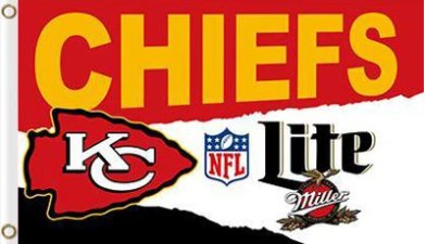 Kansas City Chiefs Lite Flag 3X5 Ft Polyester Banner USA 90x150cm