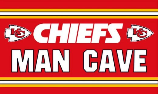 Kansas City Chiefs Man Cave Flag 3X5 Ft Polyester Banner USA 90x150cm