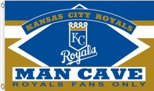 Kansas City Royals Man Cave Flag Blue 3X5Ft Banner USA Polyester with Brass Grommets