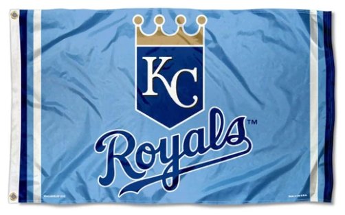 Kansas City Royals Powder Blue Flag 3X5Ft Banner USA Polyester with Brass Grommets