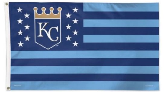 Kansas City Royals USA Nation Flag Blue 3X5Ft Banner USA Polyester with Brass Grommets