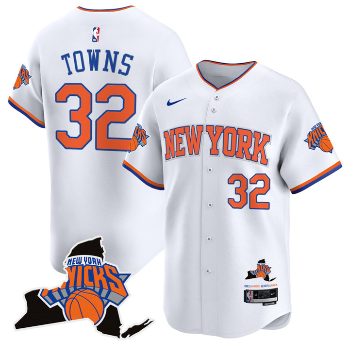 Karl-Anthony Towns Jersey #32 New York Knicks Vapor Baseball Stitched Association