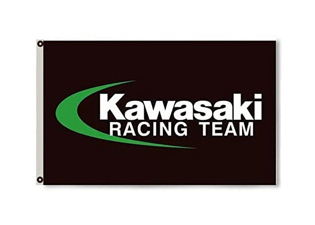 Kawasaki Racing Team Flag 3X5 Ft Polyester Banner USA 90x150cm