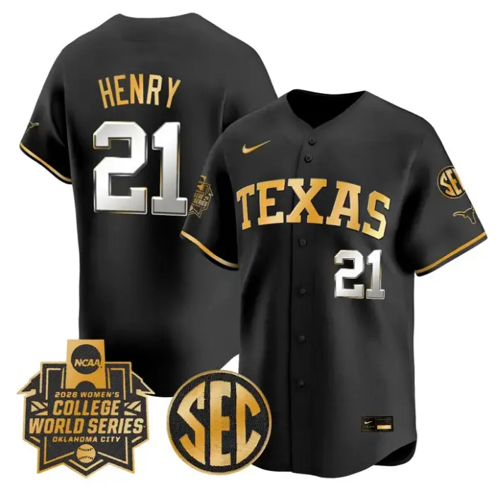 Kayden Henry Jersey #21 Texas Softball 2026 World Series Stitched