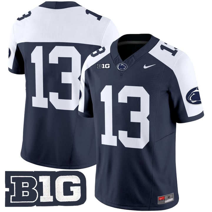 Kaytron Allen Jersey #13 No Name Penn State Nittany Lions 2025 Stitched Navy Alter