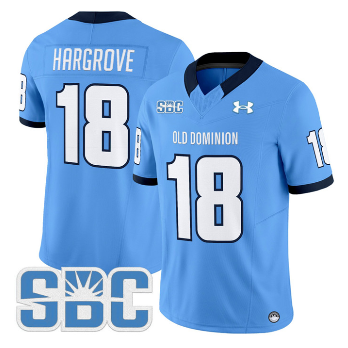 Ke'Travion Hargrove Jersey #18 Old Dominion Monarchs 2025 Vapor Stitched Blue