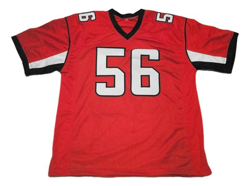 Keith Brooking CUSTOM STITCHED Unsigned Football Jersey Red