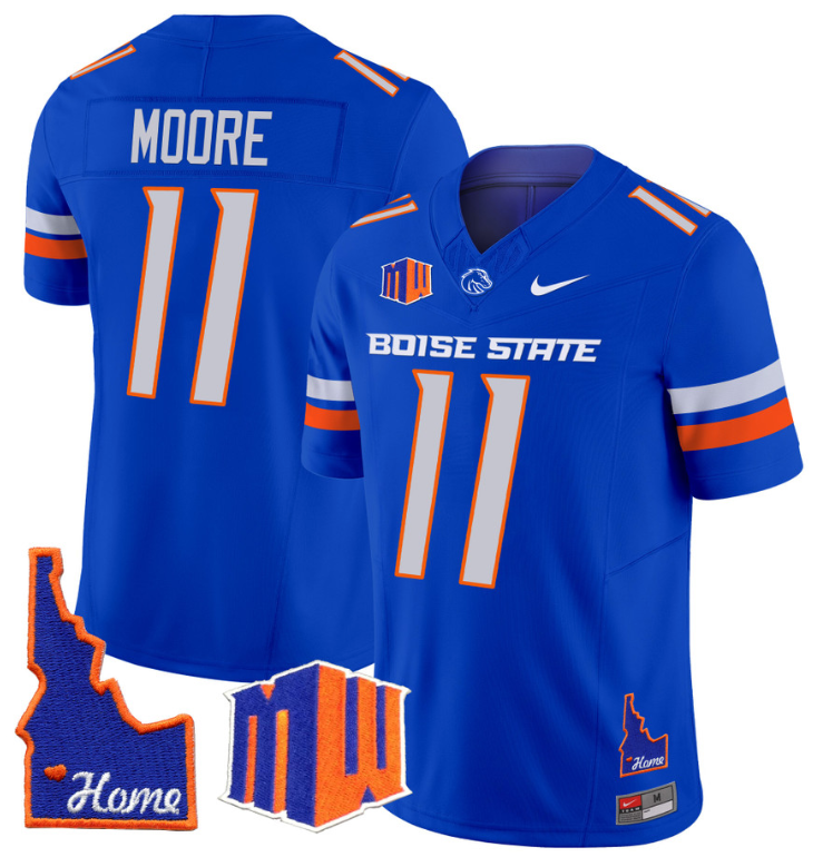 Kellen Moore Jersey #11 Boise State Broncos 2024 Home Patch Vapor Football Royal