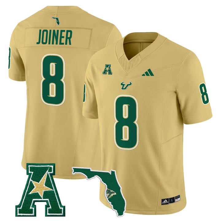 Kelley Joiner Jersey #8 South Florida Bulls 2025 Vapor Limited Stitched Gold