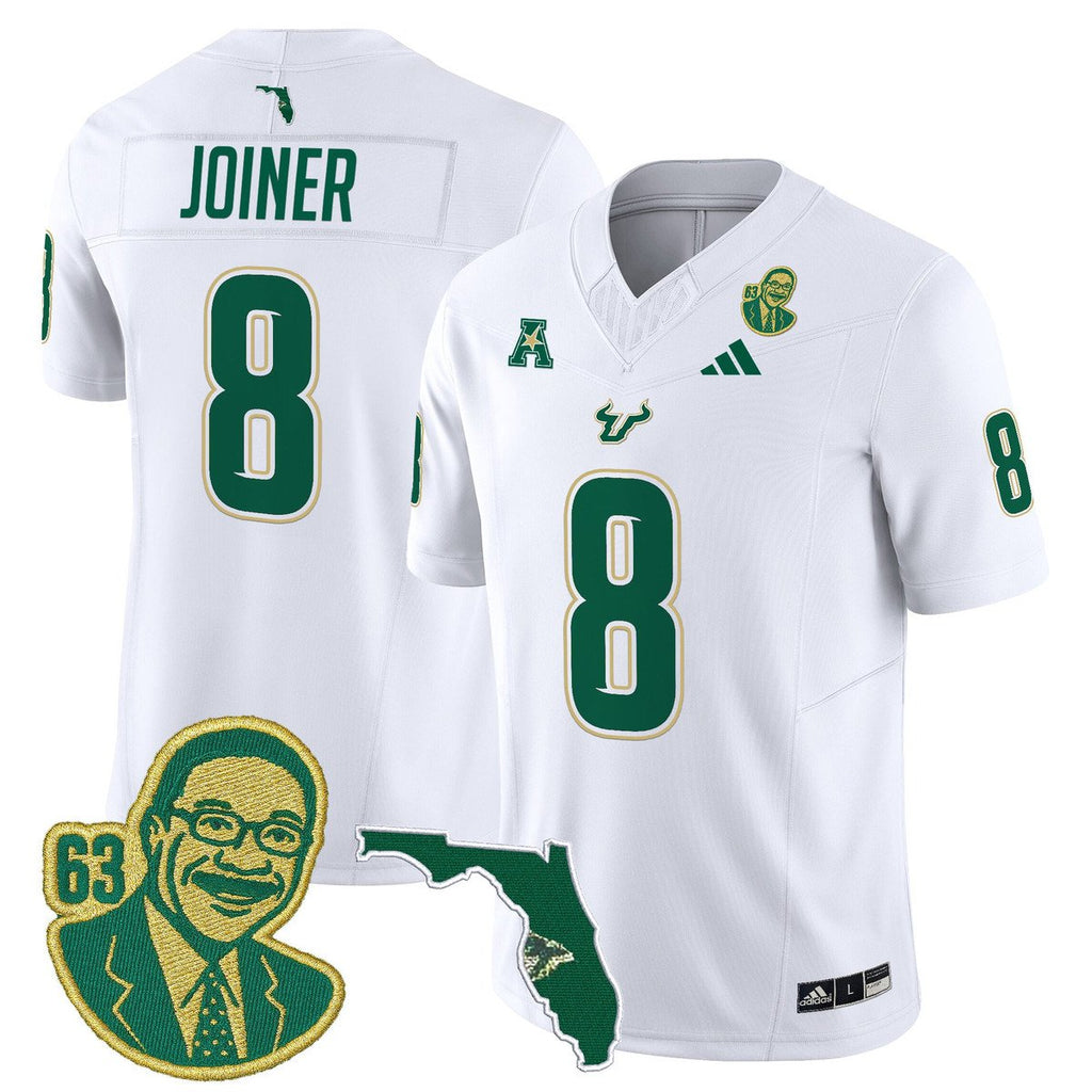 Kelley Joiner Jersey #8 South Florida Bulls Lee Roy Selmon Legacy Stitched White