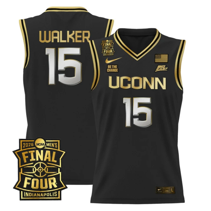 Kemba Walker Jersey #15 UConn Huskies 2026 Final Four Patch Stitched