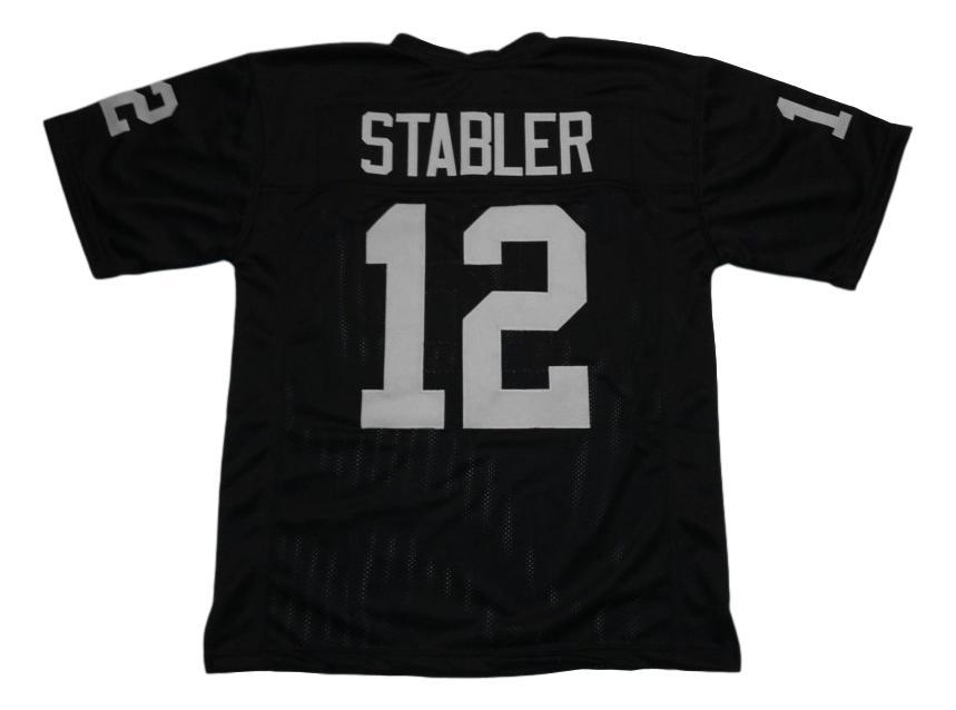 Ken Stabler CUSTOM STITCHED Unsigned Football Jersey Black
