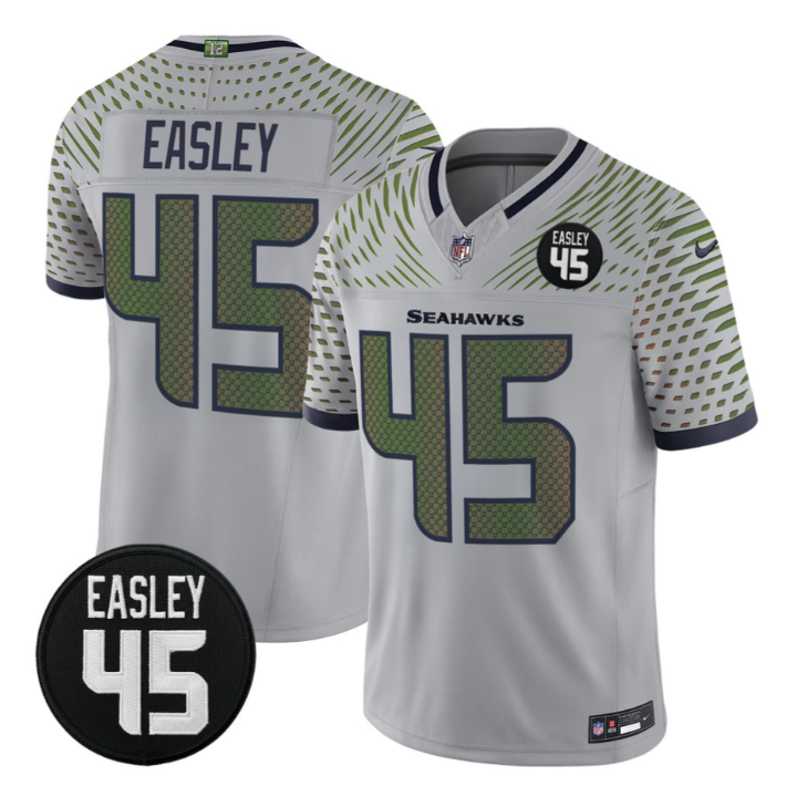 Kenny Easley Jersey #45 Kenny Easley Memorial Patch Limited Stitched
