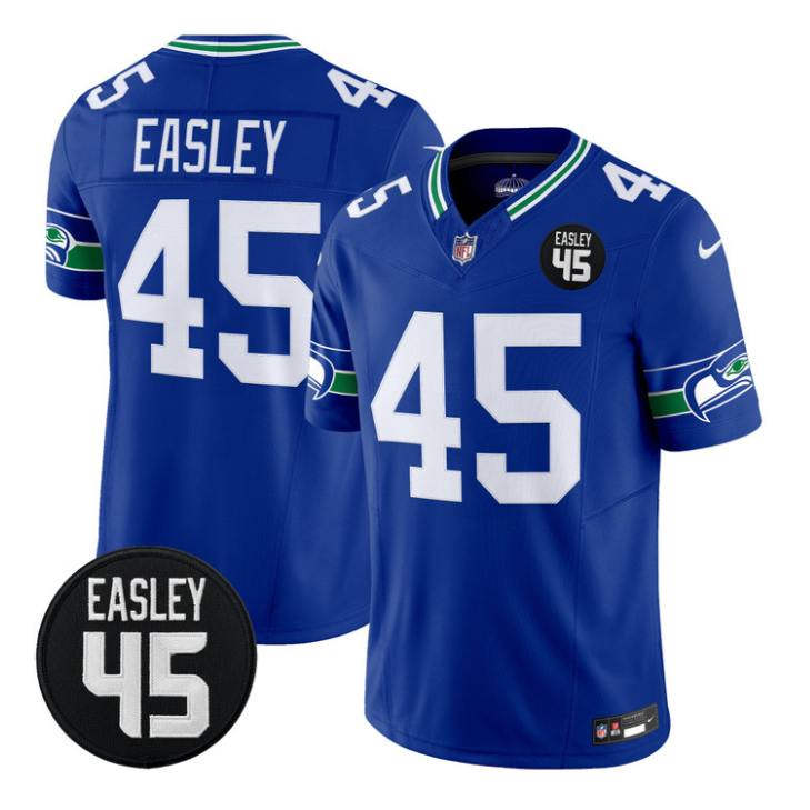 Kenny Easley Jersey #45 Kenny Easley Memorial Patch Limited Stitched