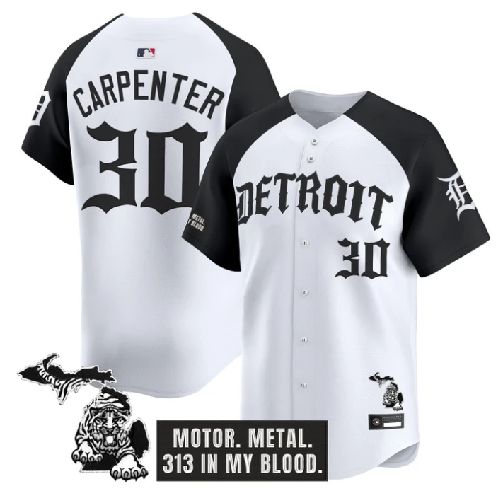 Kerry Carpenter Jersey #30 Detroit Tigers Old English Edition Stitched