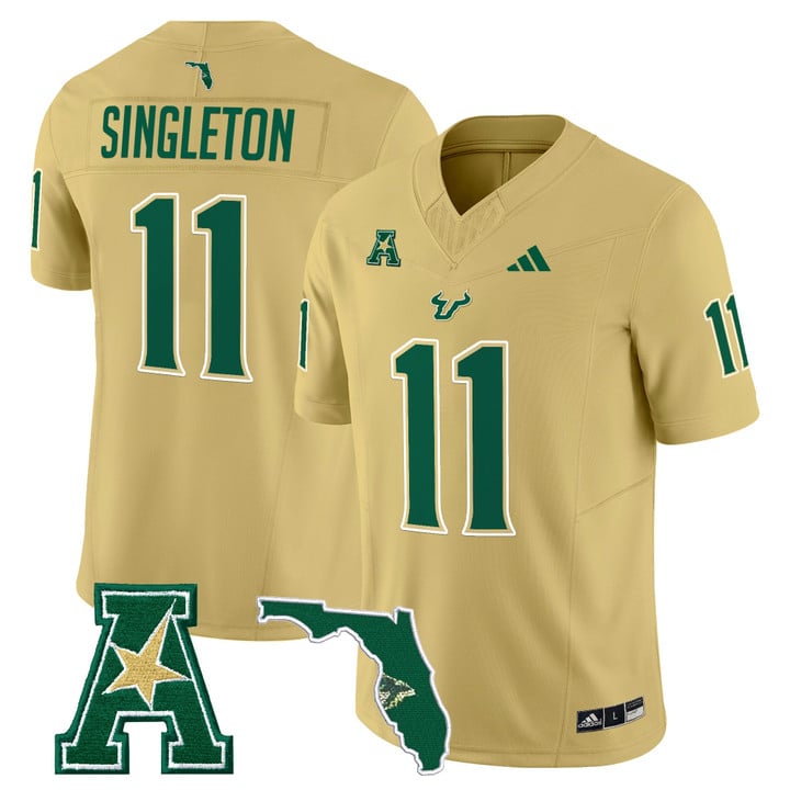 Keshaun Singleton Jersey #11 South Florida Bulls 2025 Limited Stitched Gold