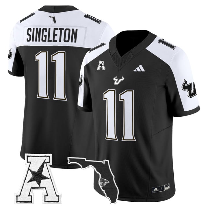 Keshaun Singleton Jersey #11 South Florida Bulls 2025 Limited Stitched Black Alter