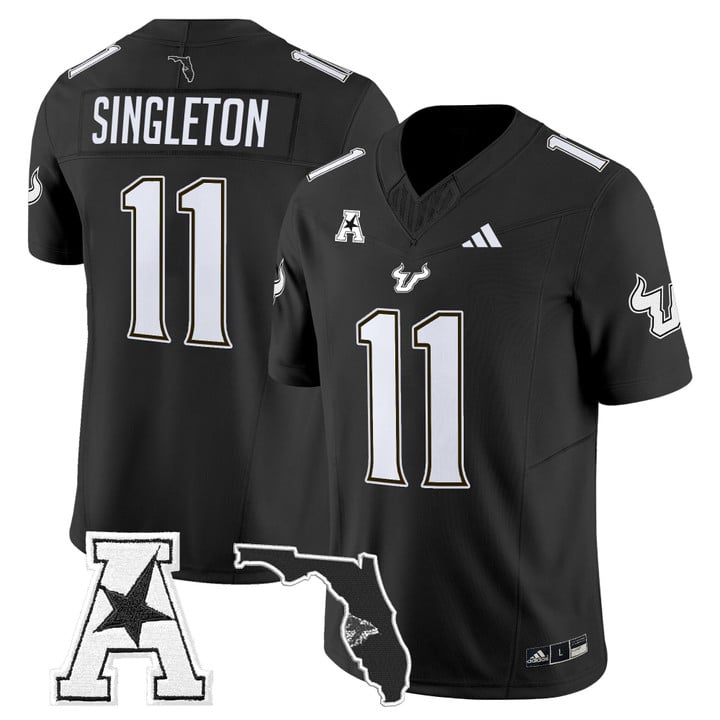 Keshaun Singleton Jersey #11 South Florida Bulls 2025 Limited Stitched Black