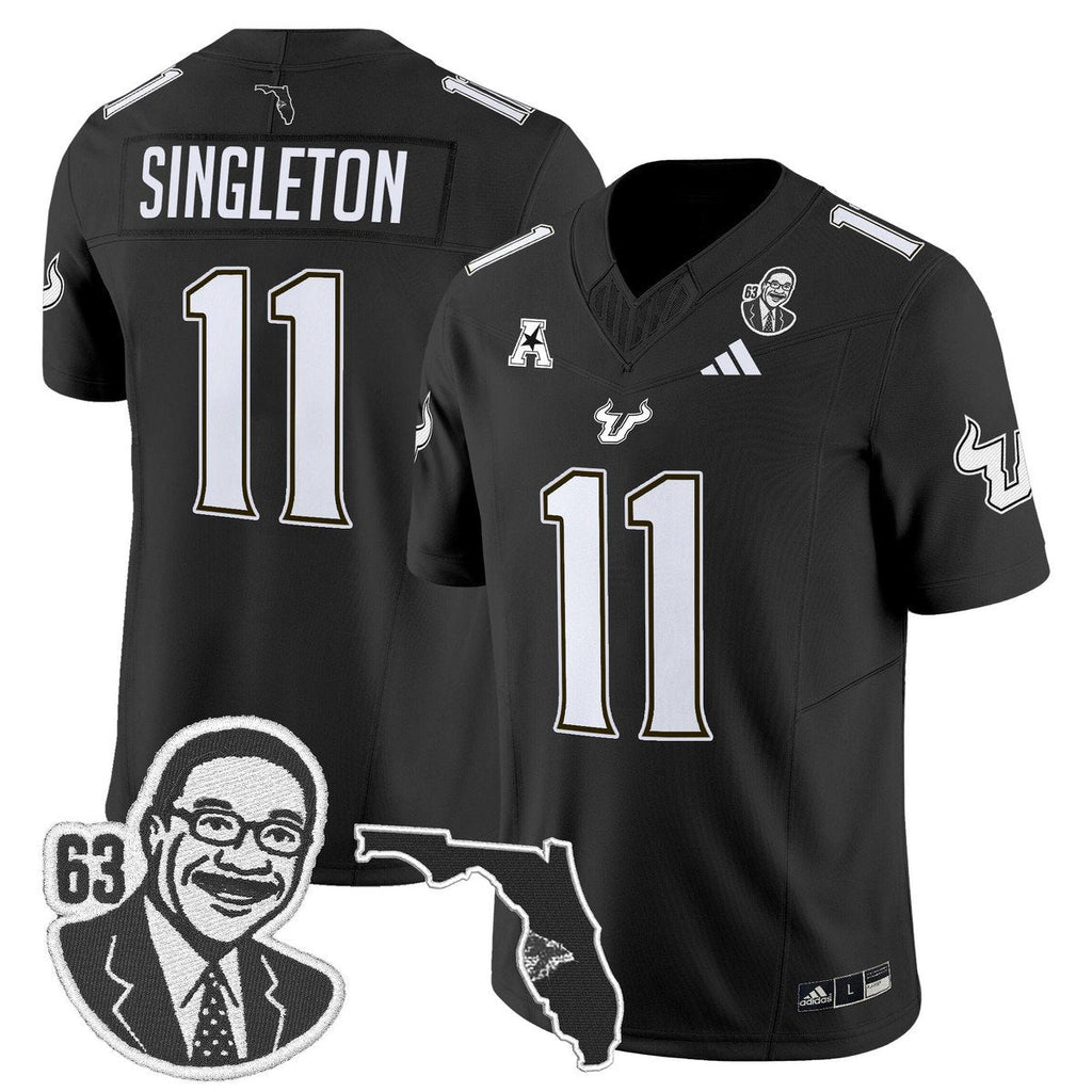 Keshaun Singleton Jersey #11 South Florida Bulls Lee Roy Selmon Legacy Black