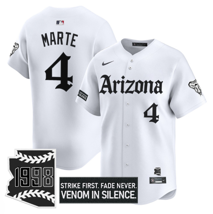 Ketel Marte Jersey #4 Arizona Diamondbacks Gothic Desert Fang Edition White