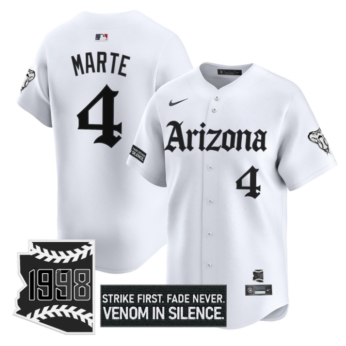 Ketel Marte Jersey #4 Arizona Diamondbacks Gothic Desert Fang Edition White