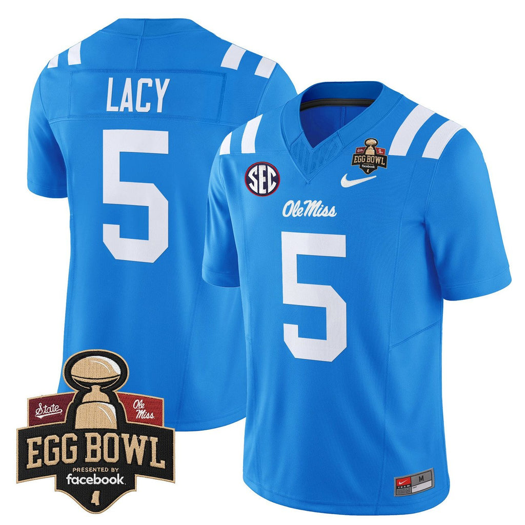 Kewan Lacy Jersey #5 Ole Miss Rebels 2025 Egg Bowl Limited Stitched
