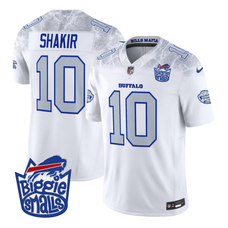 Khalil Shakir Jersey #10 Biggie Smalls Patch Vapor Limited Stitched