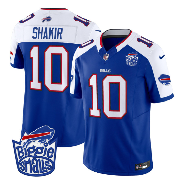 Khalil Shakir Jersey #10 Biggie Smalls Patch Vapor Limited Stitched