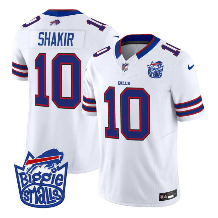 Khalil Shakir Jersey #10 Biggie Smalls Patch Vapor Limited Stitched