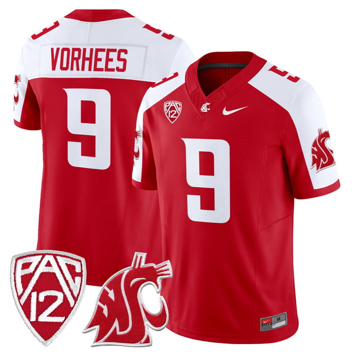 Kirby Vorhees Jersey #9 Washington State Cougars 2025 Vapor Limited Stitched